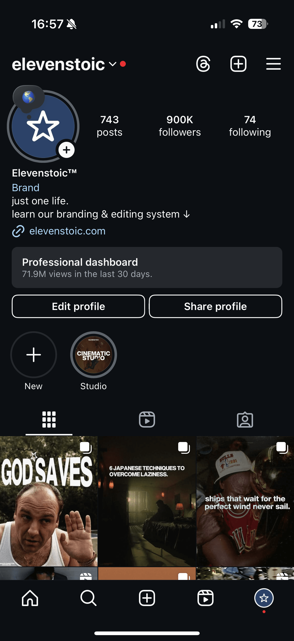 900k followers - April 7, 2025